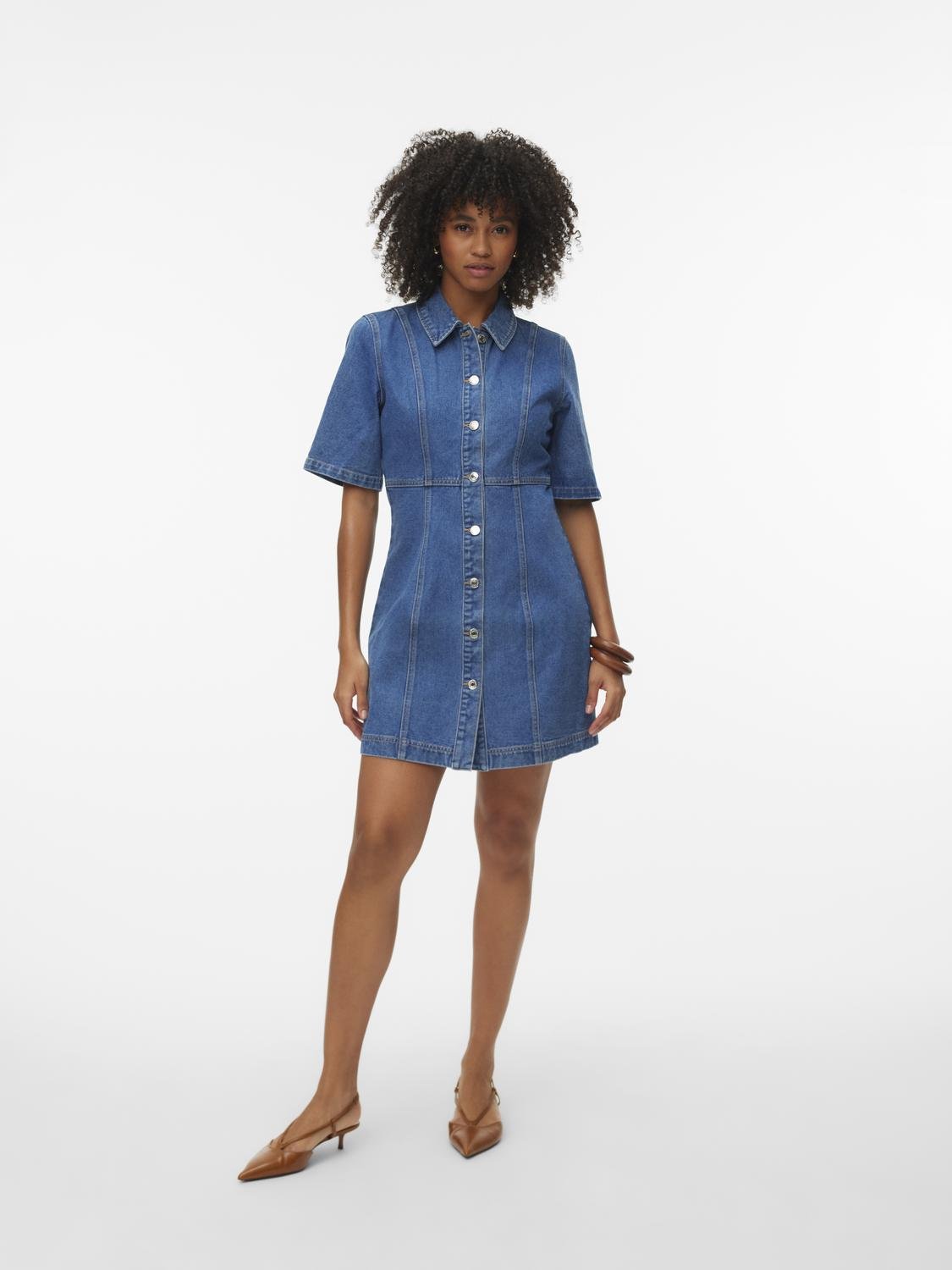 VMDAISY Short Dress - Medium Blue Denim - VERO MODA & VILA Bergvik